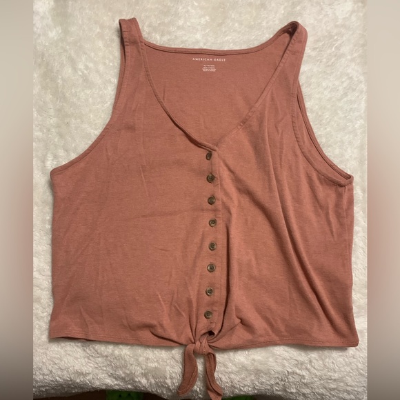 🌸(3/$20) AE button front tie tank - Picture 6 of 6